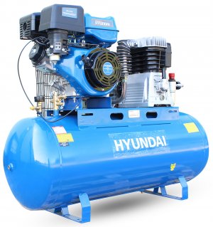 Hyundai HY140200PS 200L 29cfm Petrol Driven Air Compressor