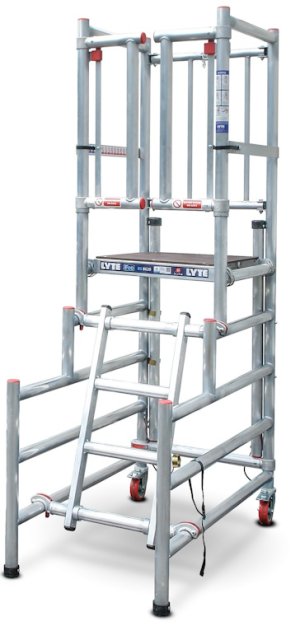 LytePod LP12 Podium Steps with Side Rails - up to 1.225m Platform Height