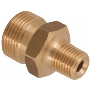 M22 Male to 1/4" NPT Male 250 Bar / 3625 Psi - Brass Coupler