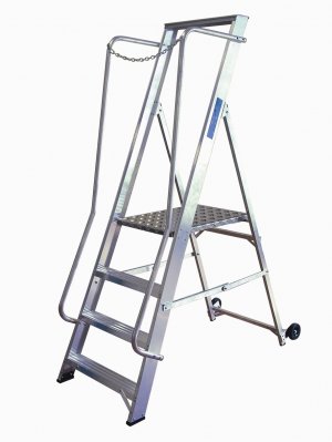 Lyte NBSWP4 Professional Aluminium Widestep Ladder 4 Tread EN131