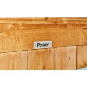 Power 4x4 Pent Garden Shed Overlap - Single Door