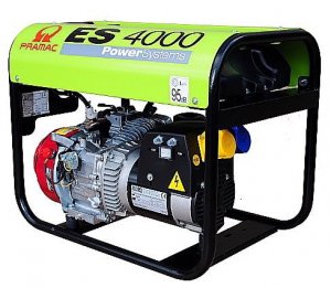 Pramac ES4000 3.4kVA 3.1kW Honda GX200 Petrol Engine Site Generator 230/115v Long Run Tank