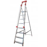 Abbey 8 Step Aluminium Safety Platform Step Ladder