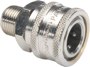 3/8" Female QR Coupler to 3/8" BSP Male - Up to 280 bar / 4050 Psi
