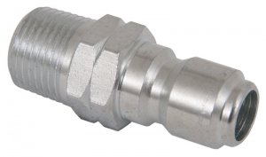3/8" Male QR to 3/8" NPT Male - 250 Bar / 3625 Psi - Plated Steel Coupler