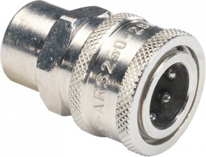 3/8" Female QR Coupler to 1/4" Female - Up to 280 Bar / 4050 Psi - Nickel Plated Brass