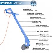 Hyundai HYM3200E + HYTR250E Corded Electric Lawn Mower and Trimmer Bundle