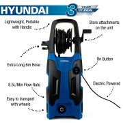 Hyundai HYW2500E 180 Bar / 2610 Psi Electric Pressure Washer - 8.5lpm