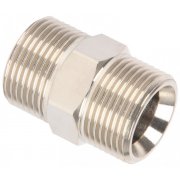 M22 Male to M22 Male - 275 Bar / 4000 Psi - Nickel Plated Brass Coupler