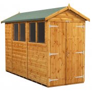 Power 10x4 Apex Garden Shed with Double Doors