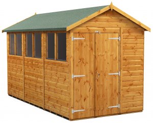 Power 12x6 Apex Garden Shed with Double Doors