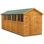 Power 18x6 Apex Garden Shed with Double Doors