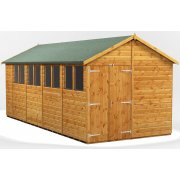 Power 18x8 Apex Garden Shed with Double Doors