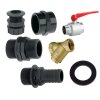 Tank Outlet Ball-Valve Tap, Filter And Hose Barb Kit - 3/4"